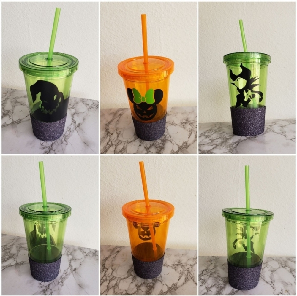 X1Custom made Minnie mouse jack-o'-lantern tumbler